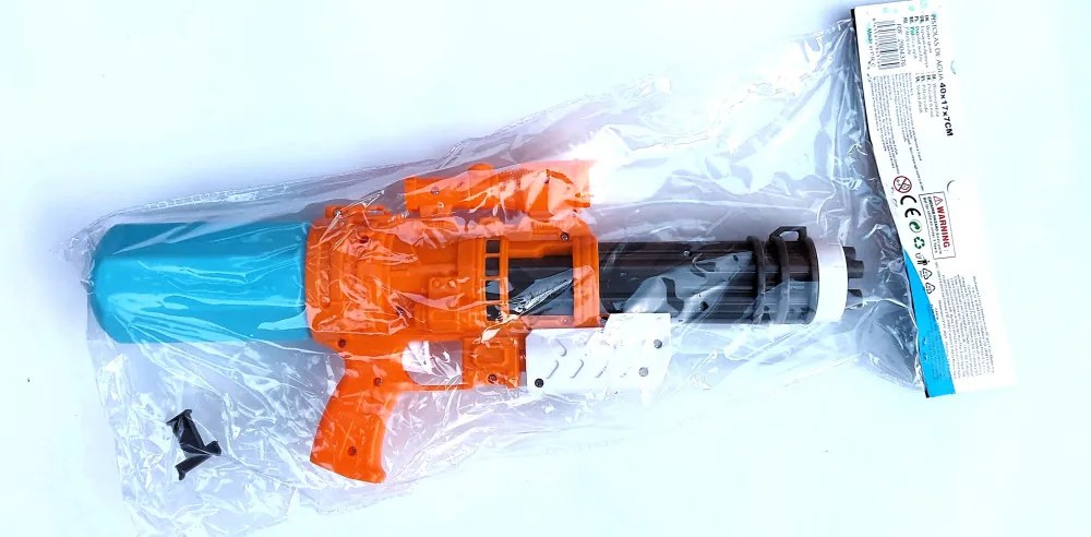 5 Lövetű Játék Vízpisztoly tartály 500 ml WaterGun 40 cm kék/narancs Vizipuska Vízipuska
