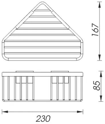 NIMCO Ki 14003-26 - Zuhany falipolc KIBO fényezett króm