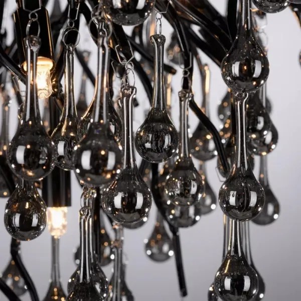 Paul Neuhaus 8091-18 - ICICLE felületre szerelhető csillár, 9xG9/40W/230V, átm. 50 cm, fekete