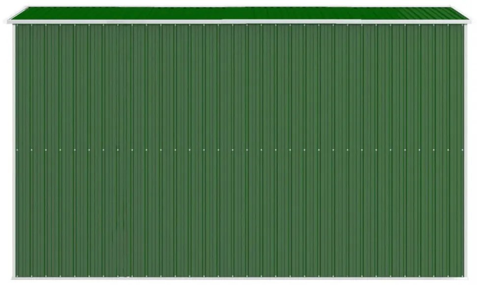 zöld horganyzott acél kerti fészer 192x357x223 cm