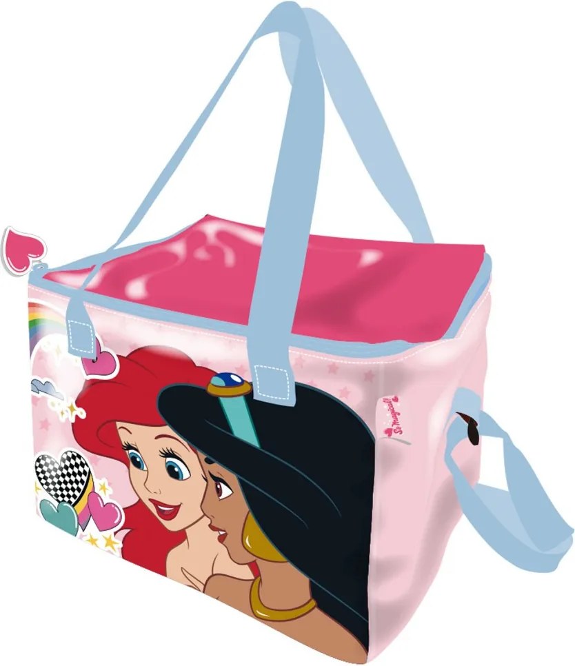 Disney Hercegnők Ariel & Jasmine thermo uzsonnás táska, hűtőtáska 22,5 cm