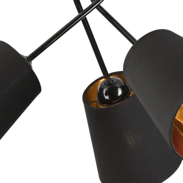 Csillár rúdon IRMA 3xE27/15W/230V fekete