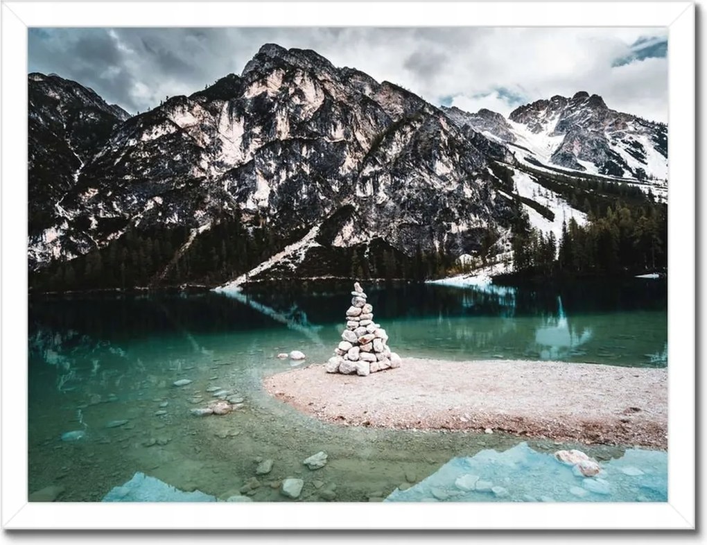 Poszterek keretben 40x30 Hegyi tájkép tóval