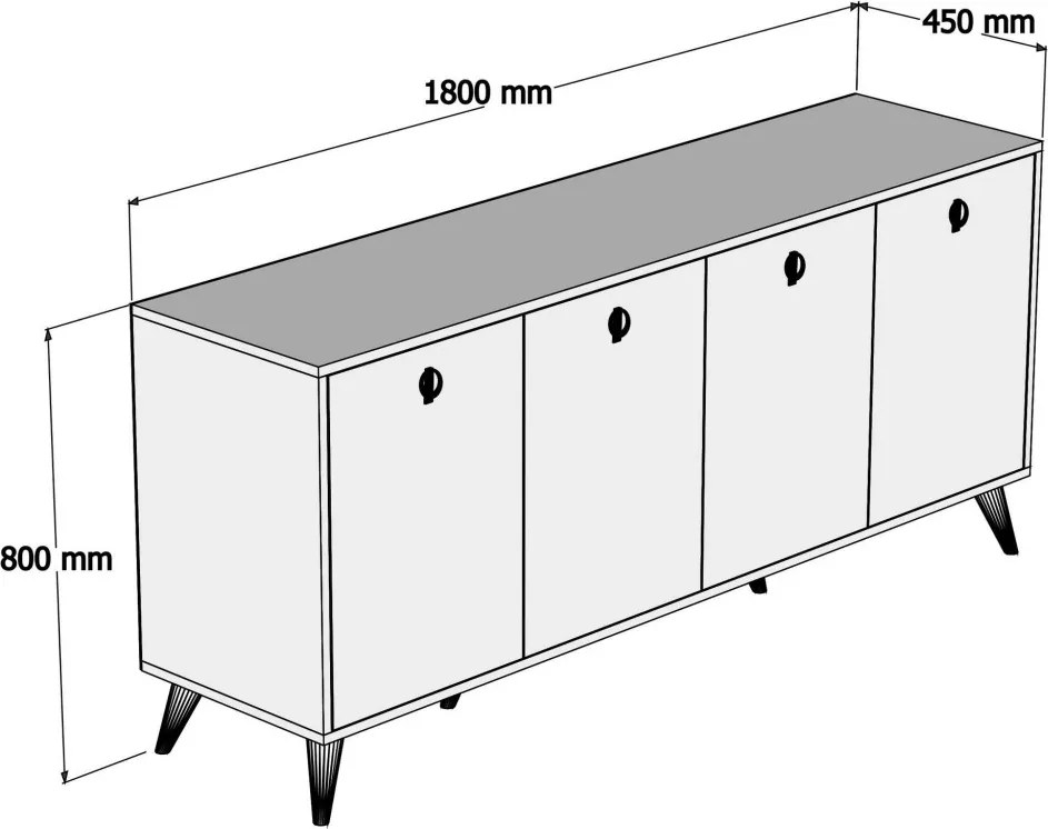 Elite komód, 180 cm – TR389MZA1130