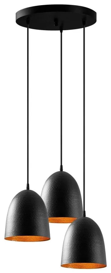 Kábeles csillár TATTOO 3xE27/40W/230V fekete