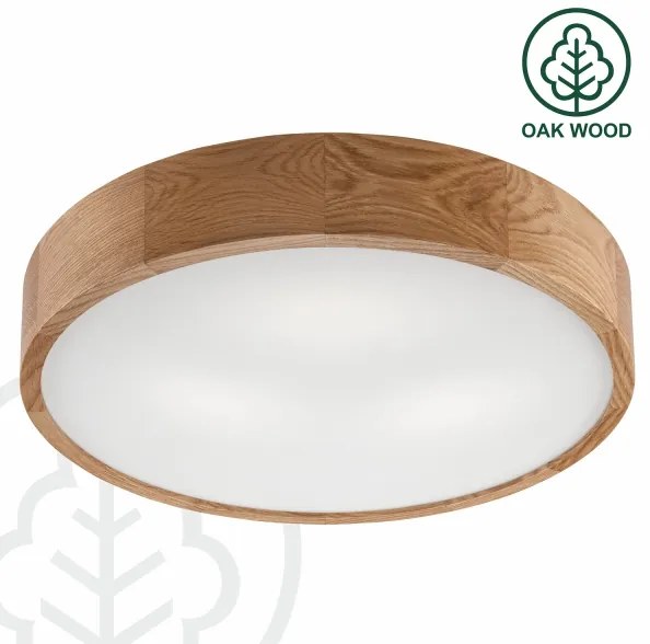OAK mennyezeti lámpa 3xE27/60W/230V tölgy, Ø 47,5 cm