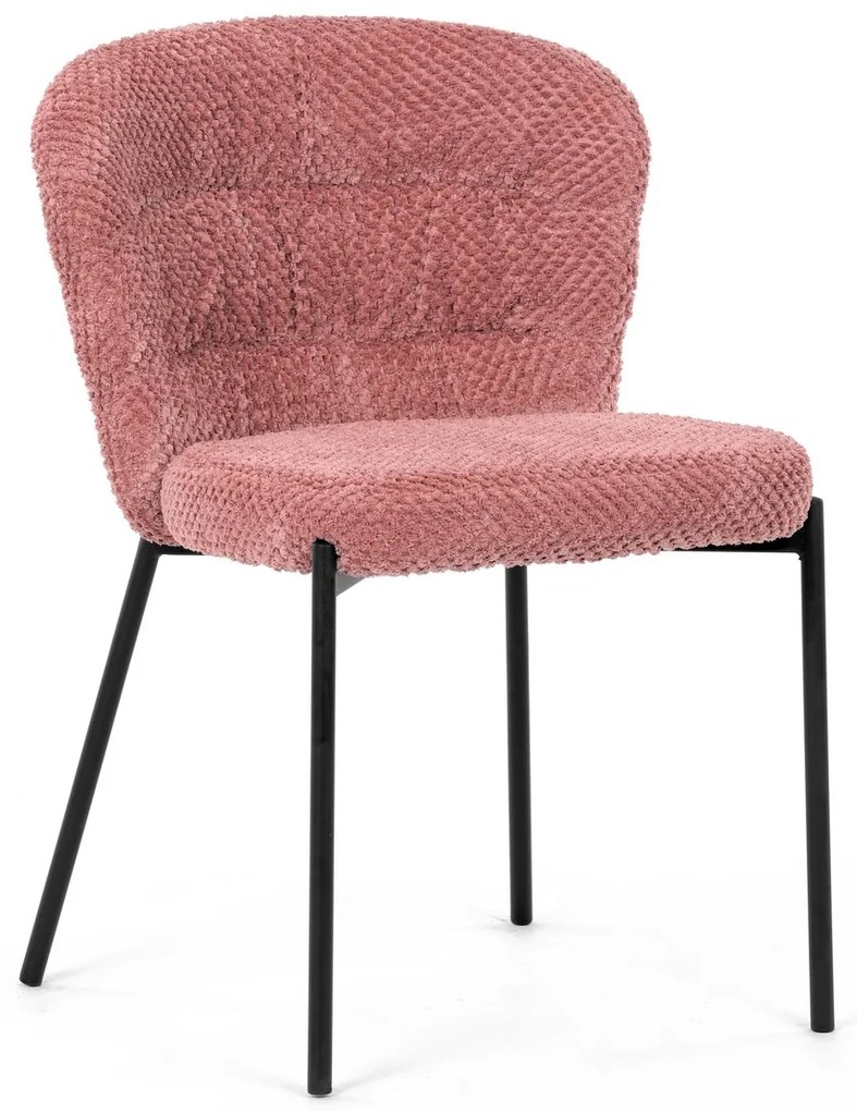 Étkezőszék garnitúra Bouclé CT-W1077 PINK2, 4 db