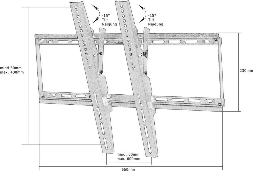 MOUNTY Fali konzol LCD TV-re 55"-ig dönthető
