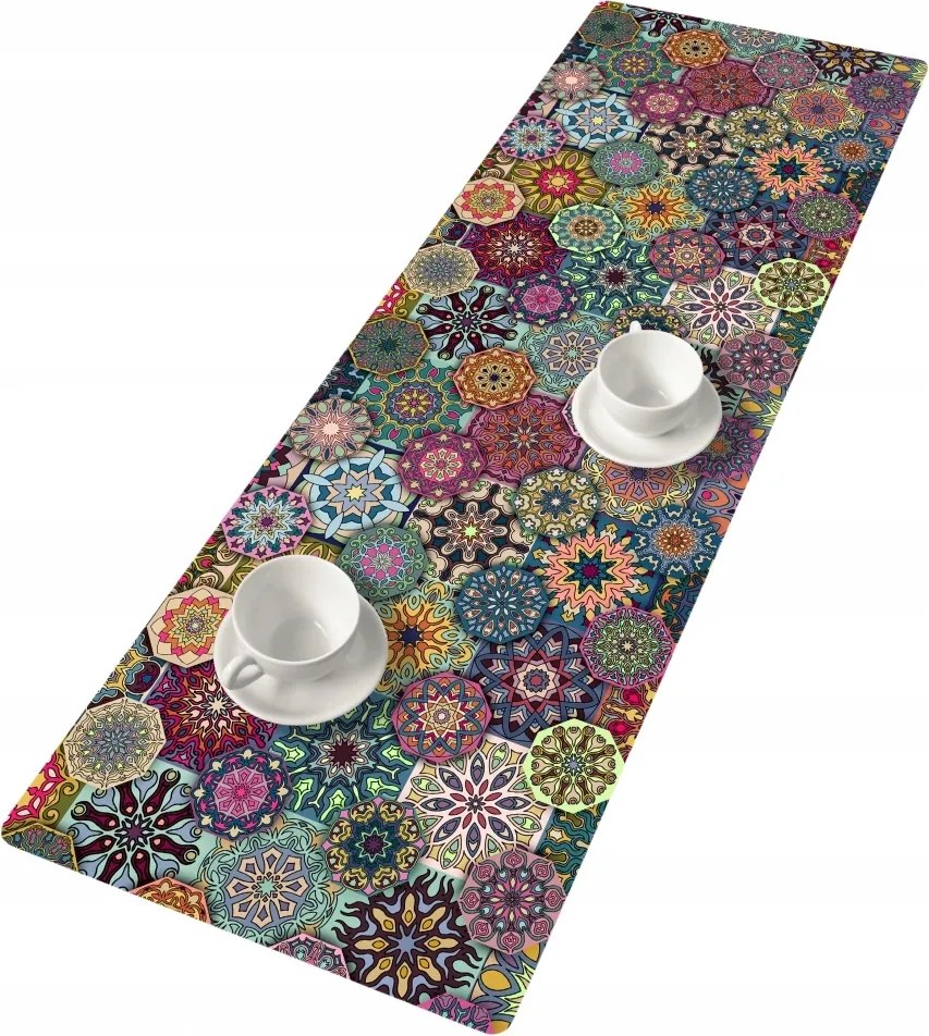 Futópad asztalra, padra Bertoni filcből Valencia nyomattal 115x40 cm