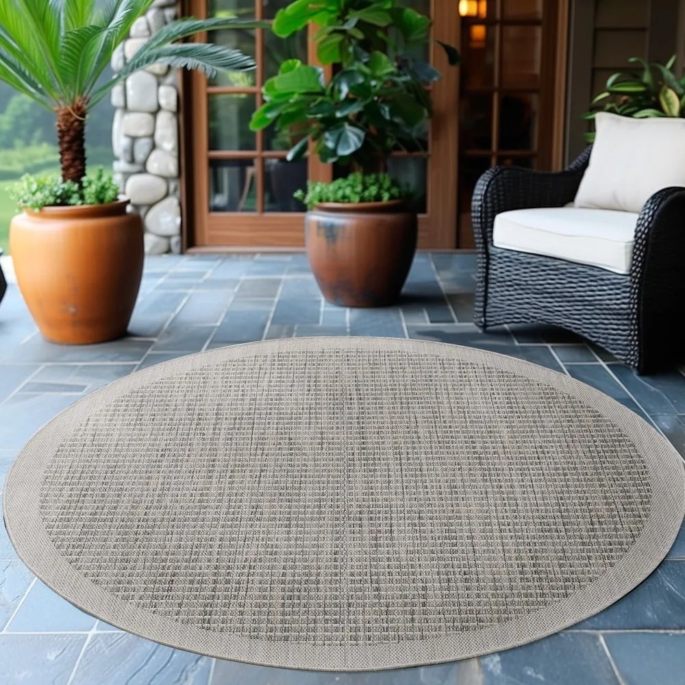 Szürke kerek kültéri szőnyeg ø 120 cm Giza – Ayyildiz Carpets