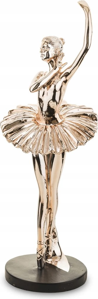 Táncos balerina figura rózsaszín fényes ajándék a tánc szerelmeseinek