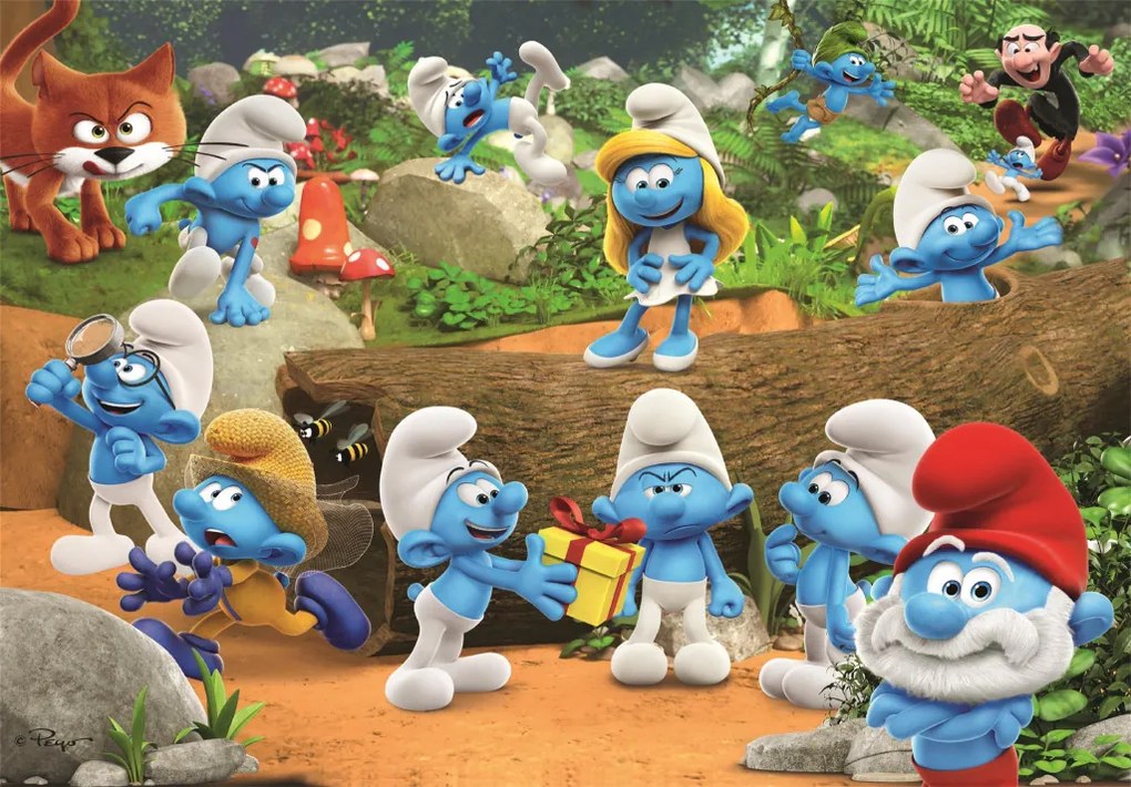 Hupikék törpikék Forest 104 db-os puzzle Clementoni