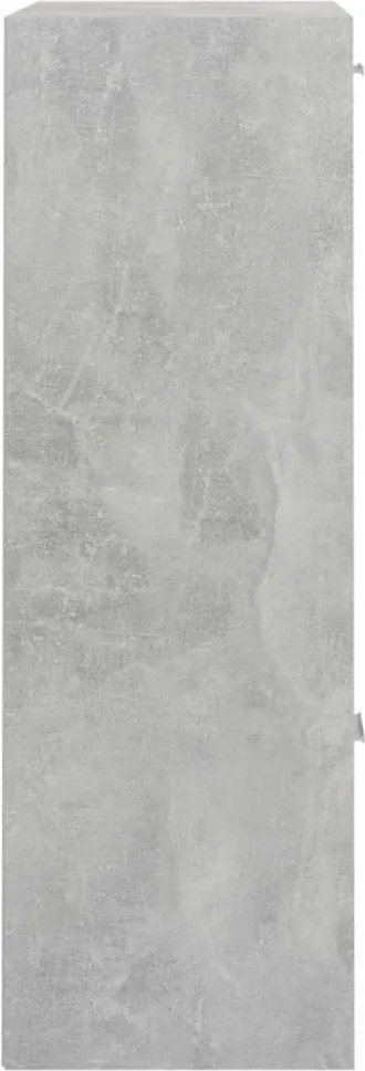 betonszürke szerelt fa tárolószekrény 60 x 29,5 x 90 cm