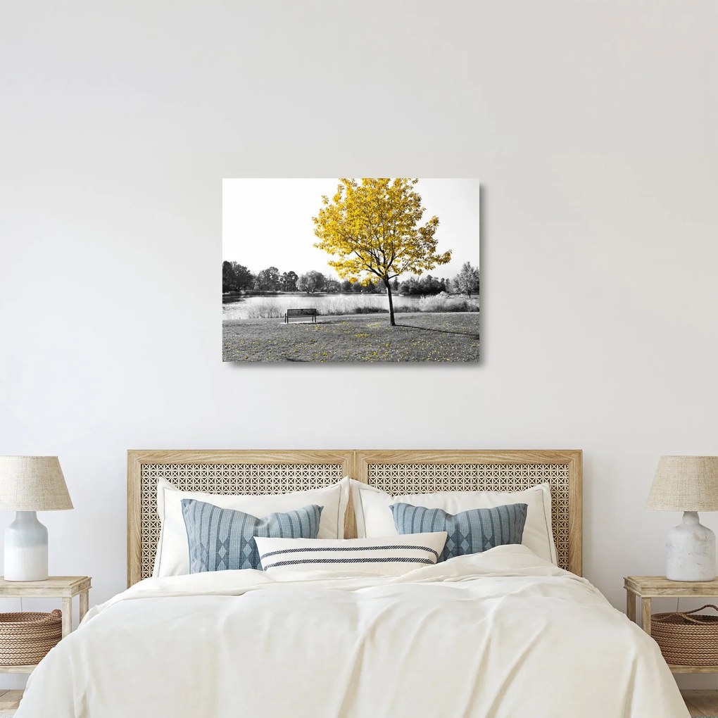 Kép - Pihenés a parkban (üvegen) (70x50 cm)