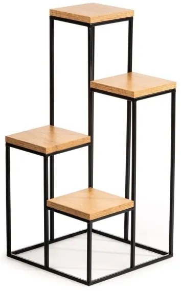 KASKADA virágtartó állvány 70x34 cm fekete/barna