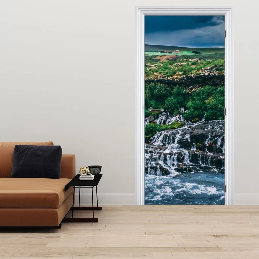 Fotótapéta ajtóra - Vízesések a természetben (95x205cm)