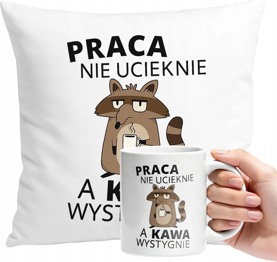 Bögre Szett Párna Ajándék Vicces Munka Nem Szökik El Ajándék Szöveg