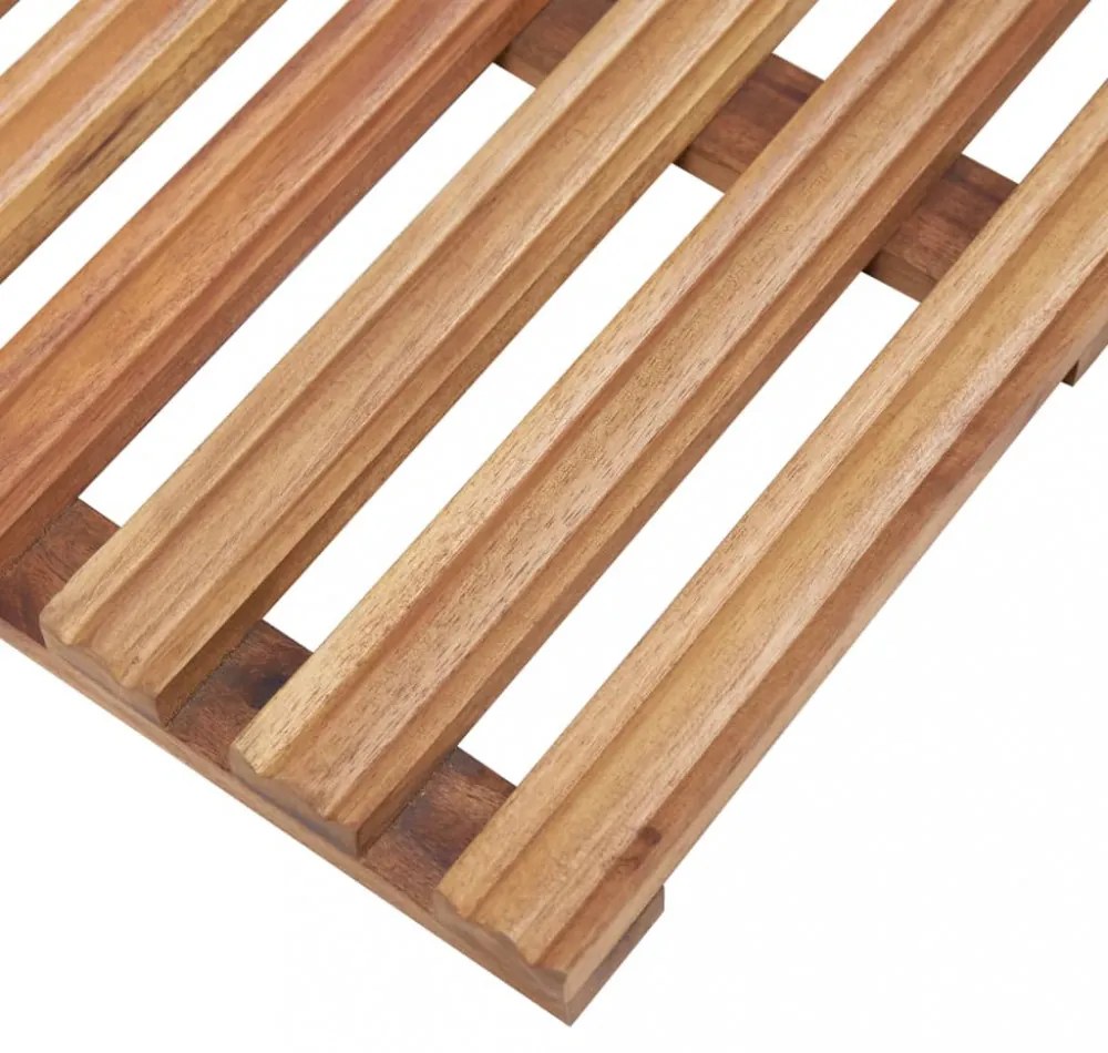 2 db tömör akácfa fürdőszőnyeg 56 x 37 cm