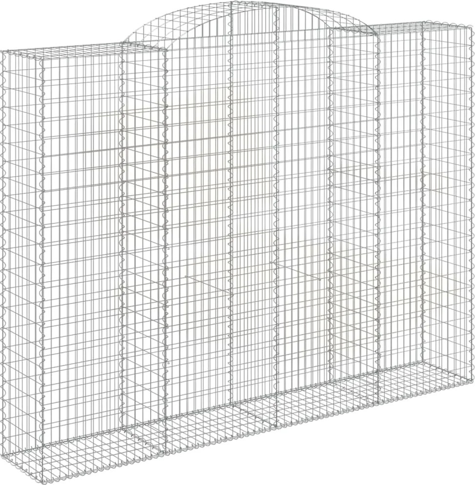vidaXL íves horganyzott vas gabion kosár 300 x 50 x 220/240 cm