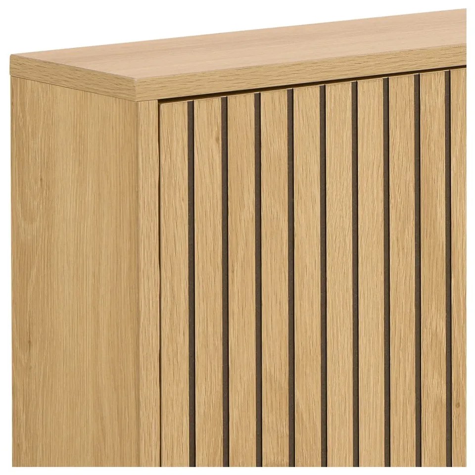 Natúr színű billenő ajtós cipőtartó tölgyfa dekorral 72x43x17 cm Albany – Actona