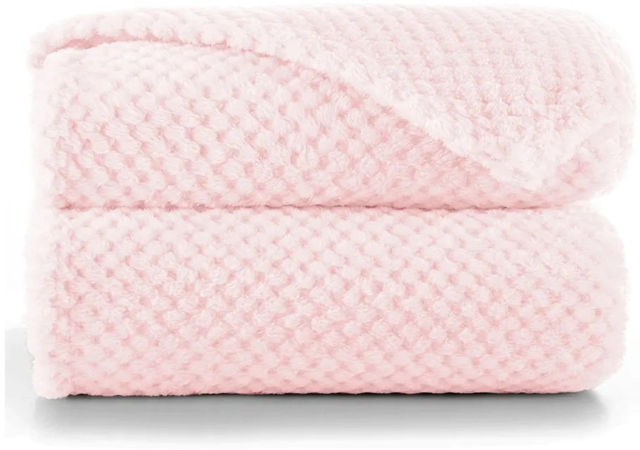Henry púderrózsaszín mikroszálas takaró, 220 x 240 cm - DecoKing