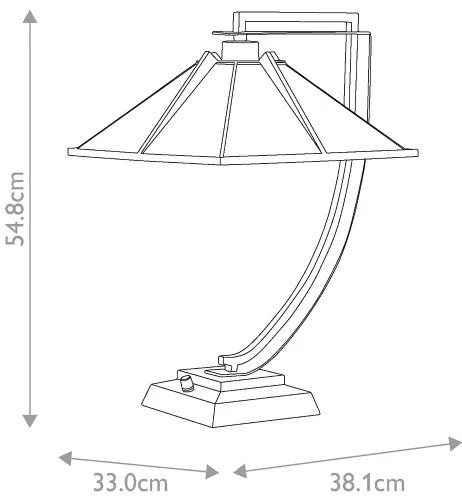 Quoizel QZ-POMEROY-TL - Asztali lámpa POMEROY 1xE27/60W/230V