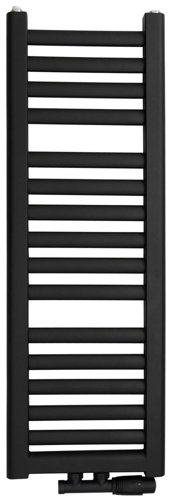 Regnis Elba, fűtőelem 300x1435mm központi csatlakozással 50mm, 611W, matt fekete, ELBA140/30/D5/FEKETE