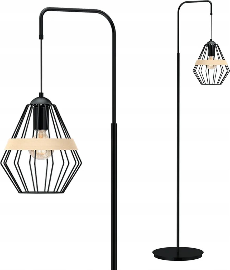 Álló Állólámpa Cliff Black 1xE27