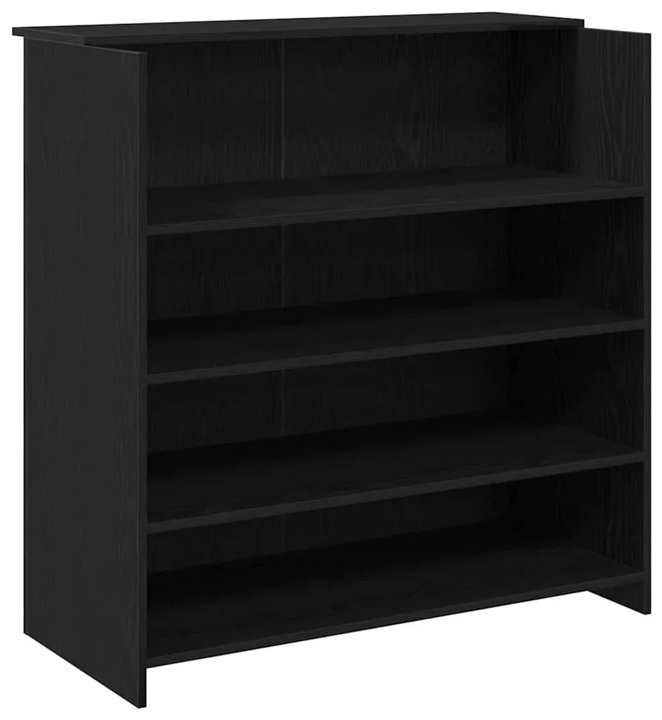 recepciós pult fekete tölgyszínű 100x50x103,5 cm szerelt fa