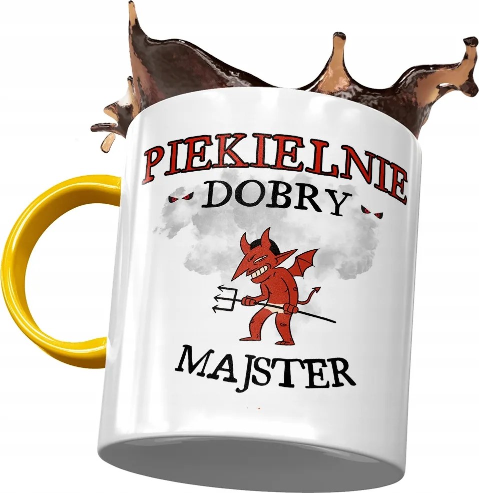 Sárga Bögre Barkácsolóknak Pokolian Jó Barkácsoló Nyomtatott Fotóval