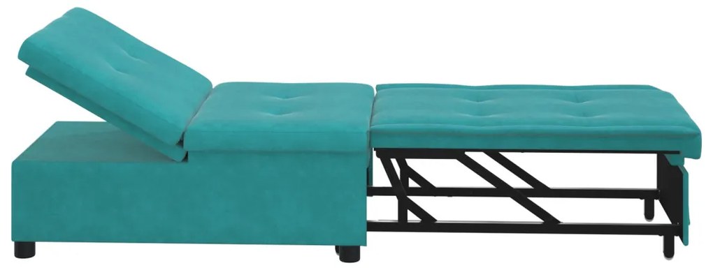 Kanapéágy Türkiz 67 x 194 x 38 cm Bársony