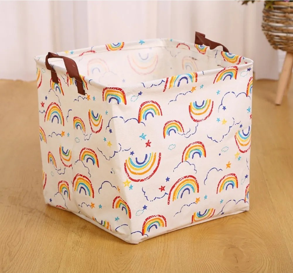 RAINBOW rózsaszín  játékkosár