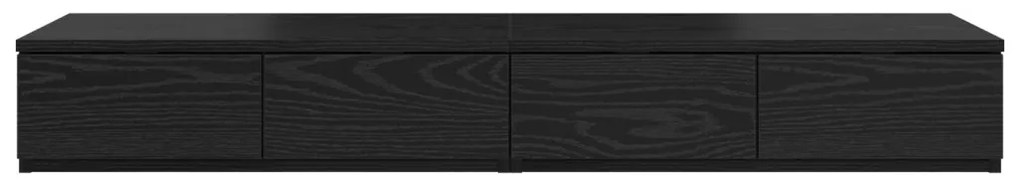 Ágyas fiókok Fekete 120x36.5x16.5 cm Mérnöki fa