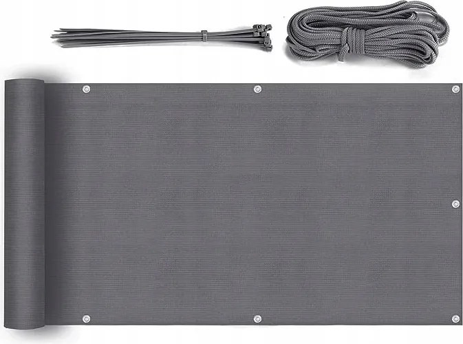 Erkélyvédő Terasz Kerítés Ellenálló Antracit Hdpe 120 x 600 CM