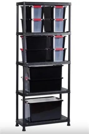 Polcrendszer, 5 polccal, 75 cm, KETER Plus Shelf (UCKPSHELF75)