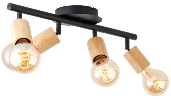 Brilliant - bambusz spotlámpa, 4x E27 foglalat, max. 28 W, 230 V