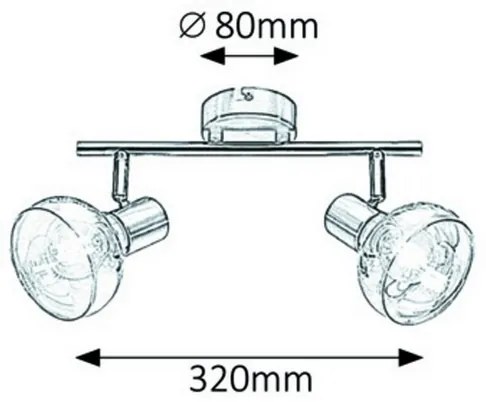 Rabalux 5547 - Spotlámpa HOLLY 2xE14/40W/230V arany