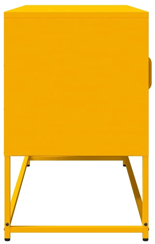 mustársárga hidegen hengerelt acél TV-szekrény 100,5x39x60,5 cm
