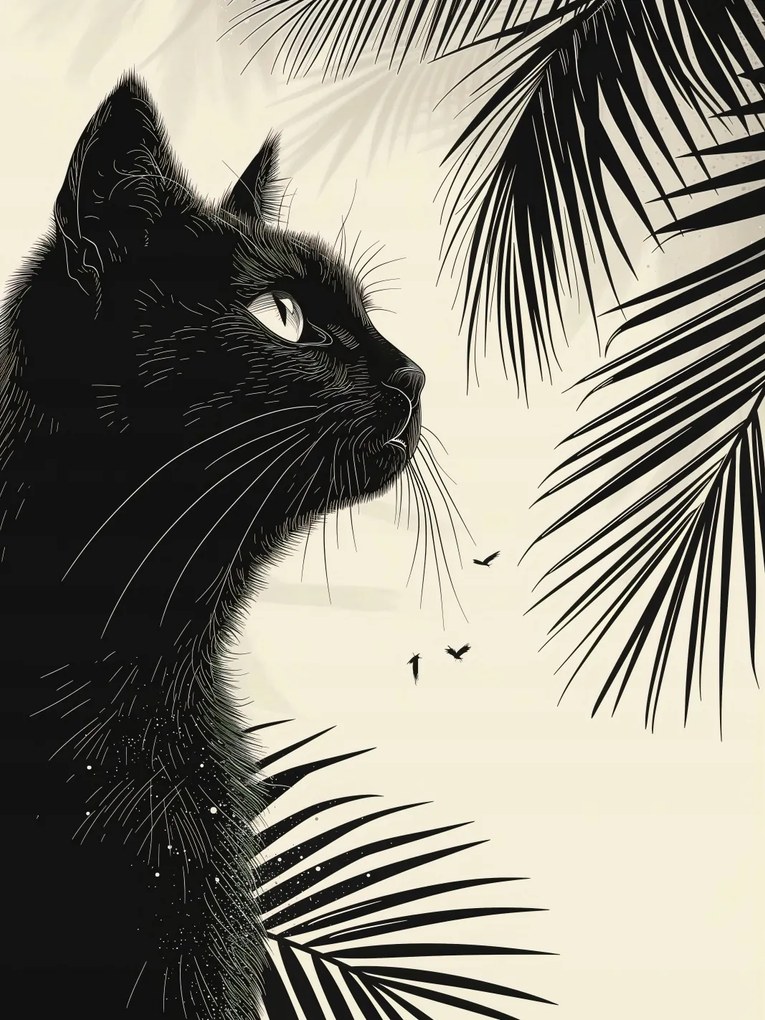 Poszter 30x40cm Elmélkedés a pálmafák árnyékában