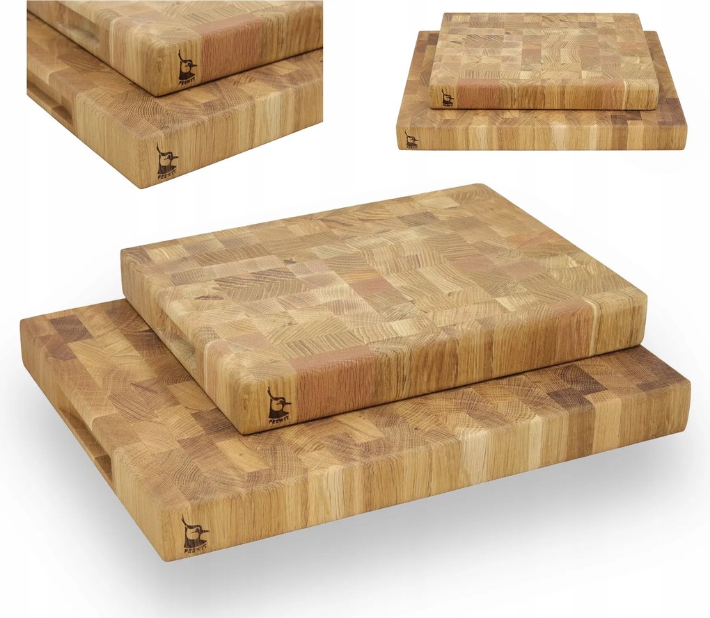 2 db-os Tölgy Vihar Deszka szett tartós Prémium fa konyhai deszkák