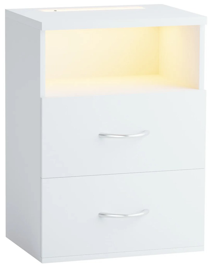 Casaria® Jamie éjjeliszekrény - fehér
