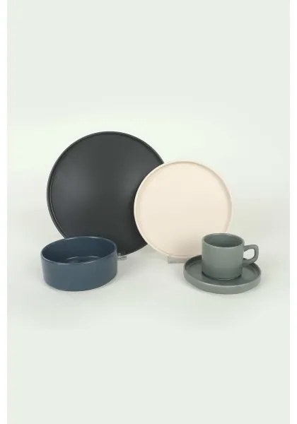 20 darabos színes kőkerámia étkészlet