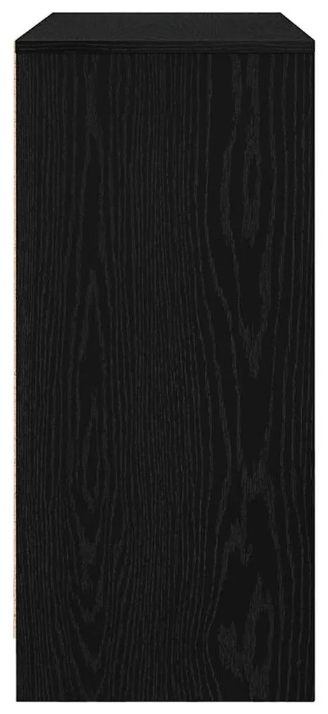 fekete tölgy szerelt fa tálalószekrény 85x34x76 cm
