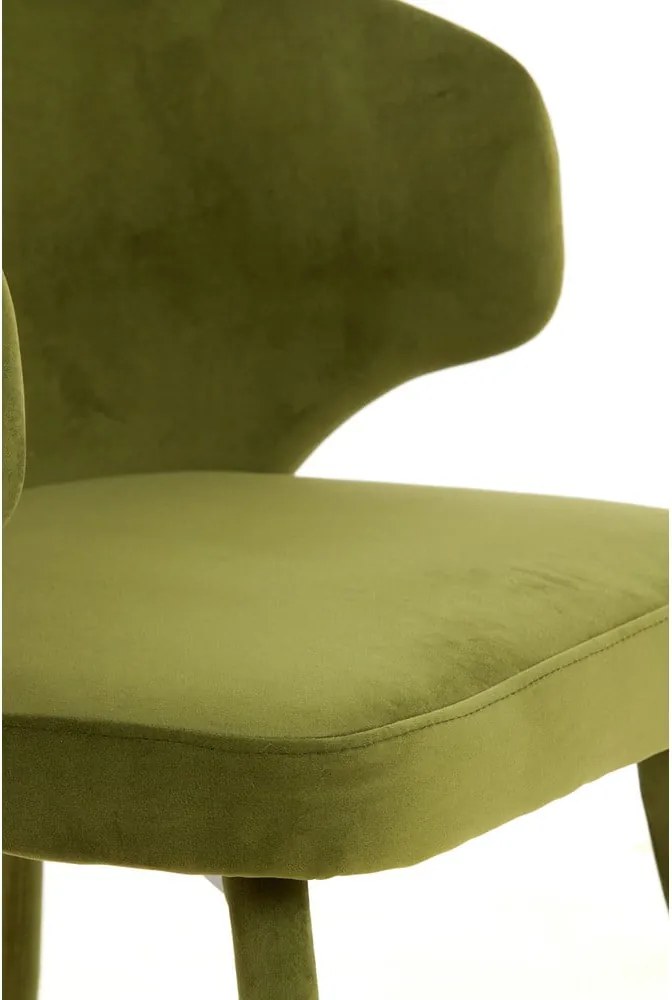 Zöld kárpitozott étkezőfotel szett 2 db-os Kosaka – Light &amp; Living