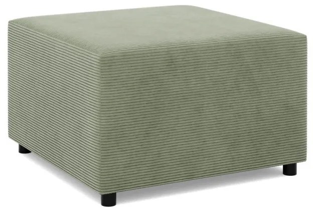 Zeus puff, kordbársony, 70x70, zöld