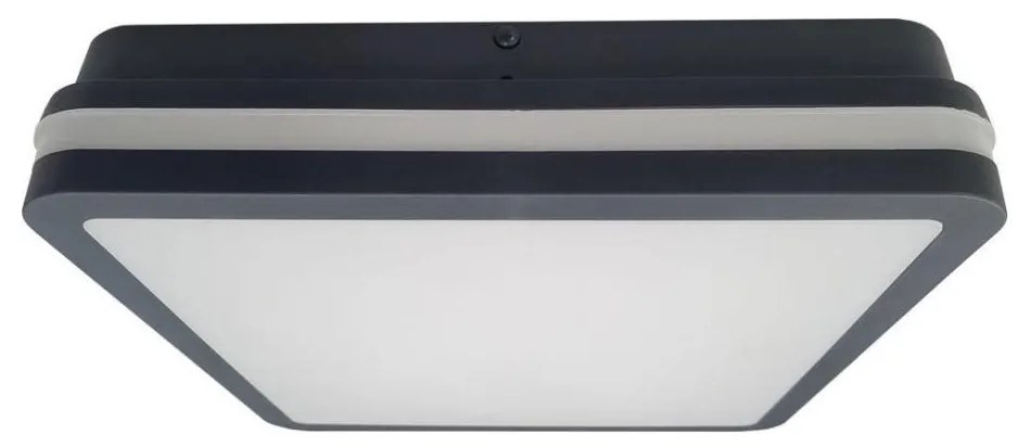 LED Fürdőszobai mennyezeti lámpa érzékelővel ELLÉ LED/24W/230V 26x26 cm IP54 antracit
