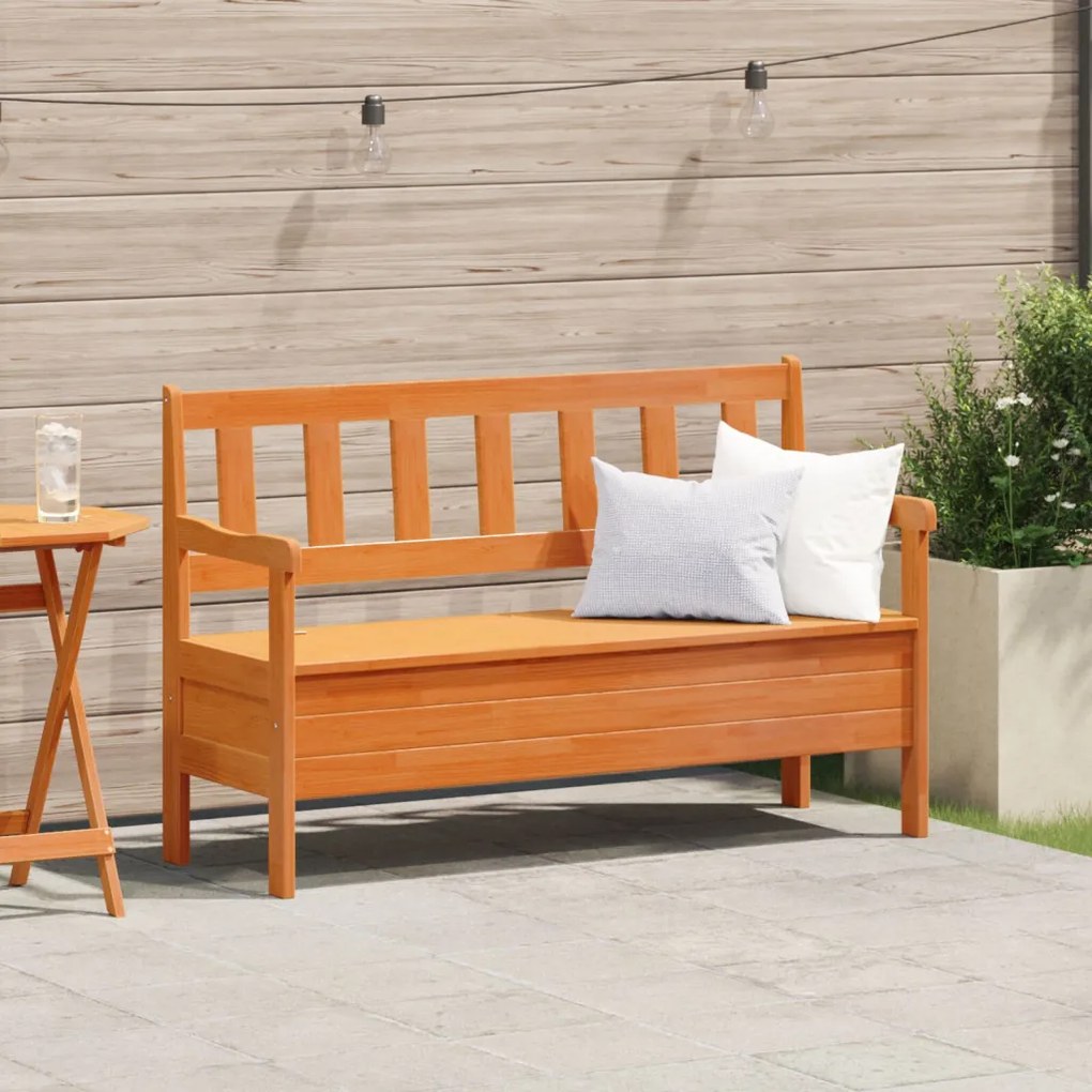 Kerti pad Barna 119 x 76 x 44cm Tömör fenyőfa