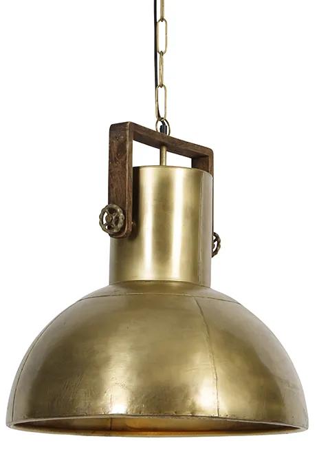 Ipari függesztett lámpa bronz fából - Mangó