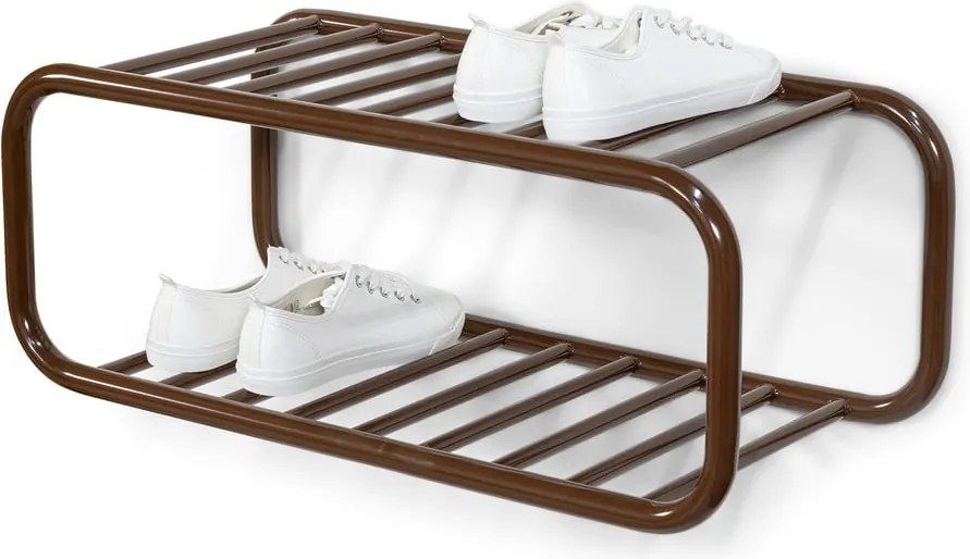 Sötétbarna fém függő cipőtartó 72x28x35 cm Retro – Spinder Design
