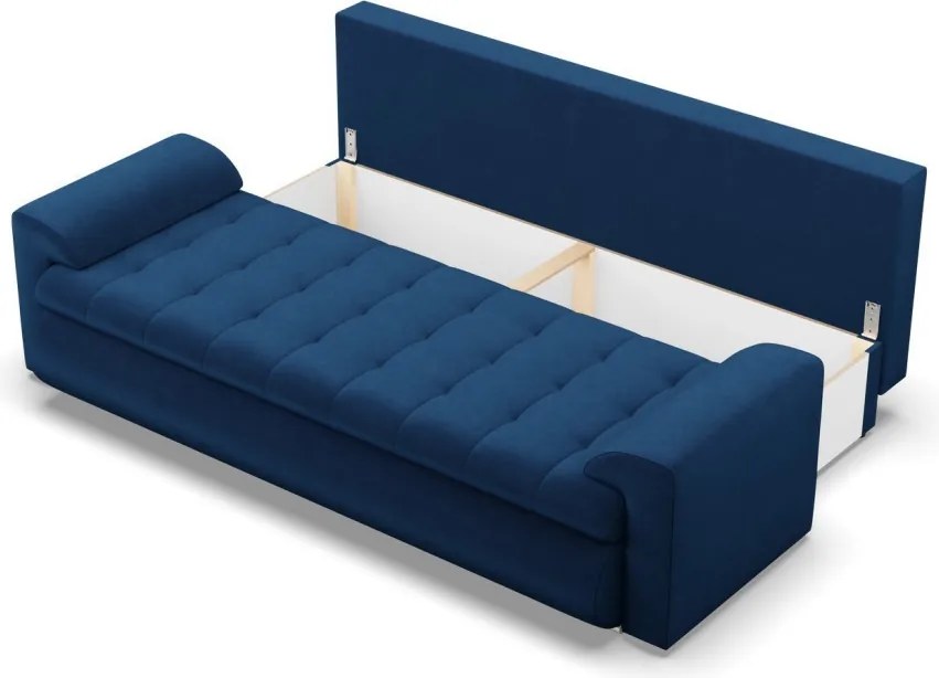 Tokio kanapéágy, bársony, kék